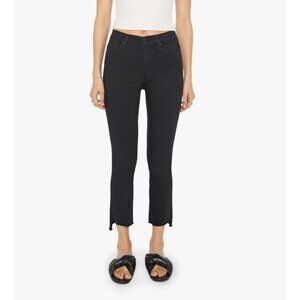 MOTHER The Insider Crop Step Fray in Not Guilty Black Size 25